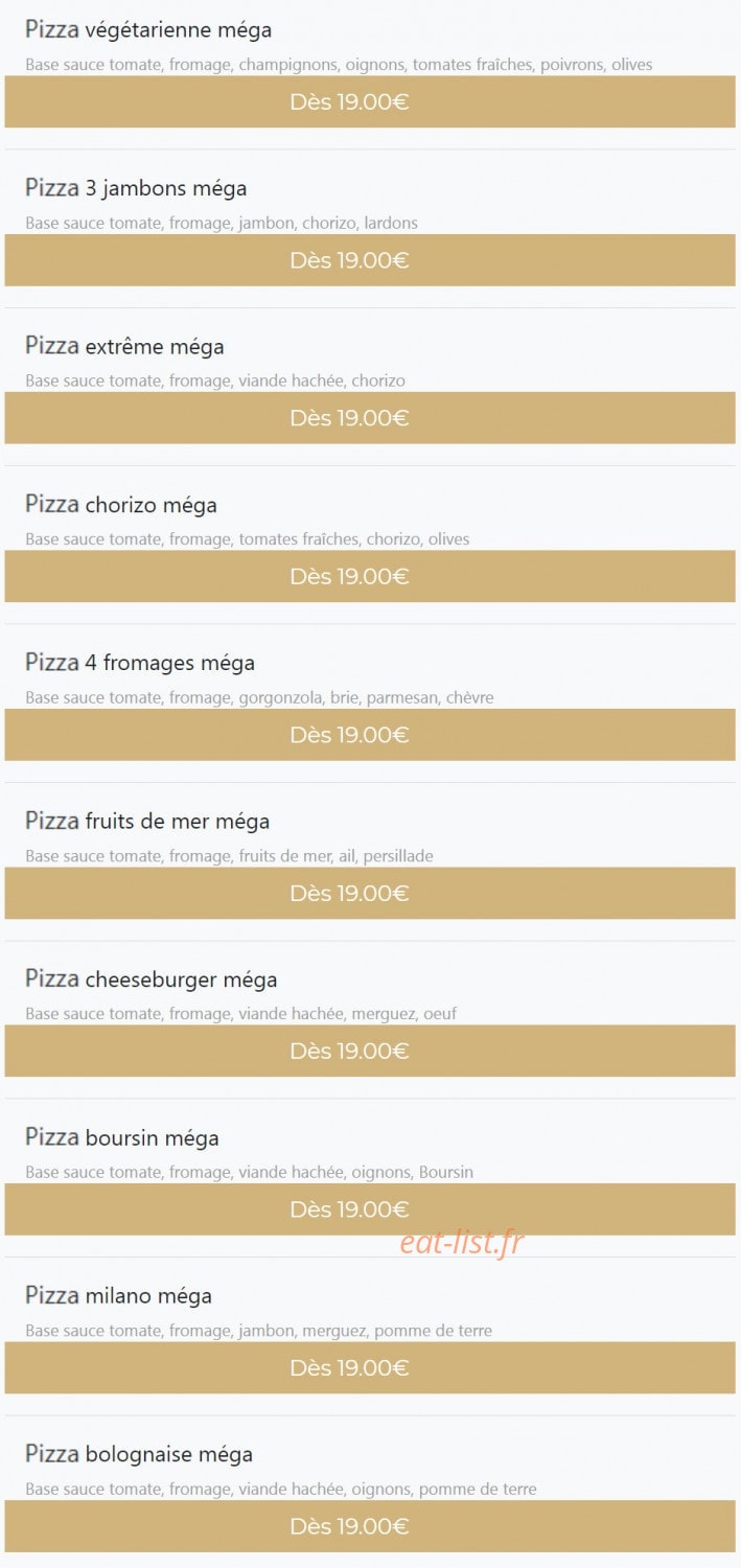 Ola pizza — carte page 15