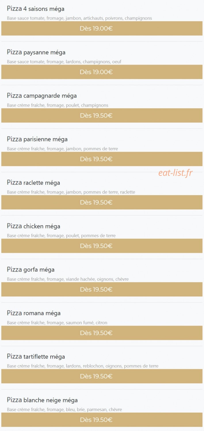Ola pizza — carte page 16