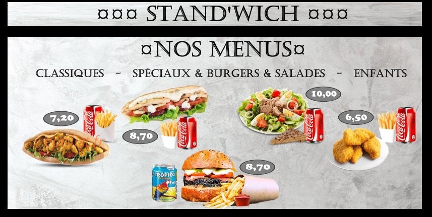 Stand'wich — carte page 1