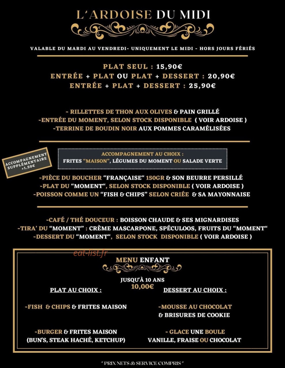 Le Rest'O Gourmand — carte page 2