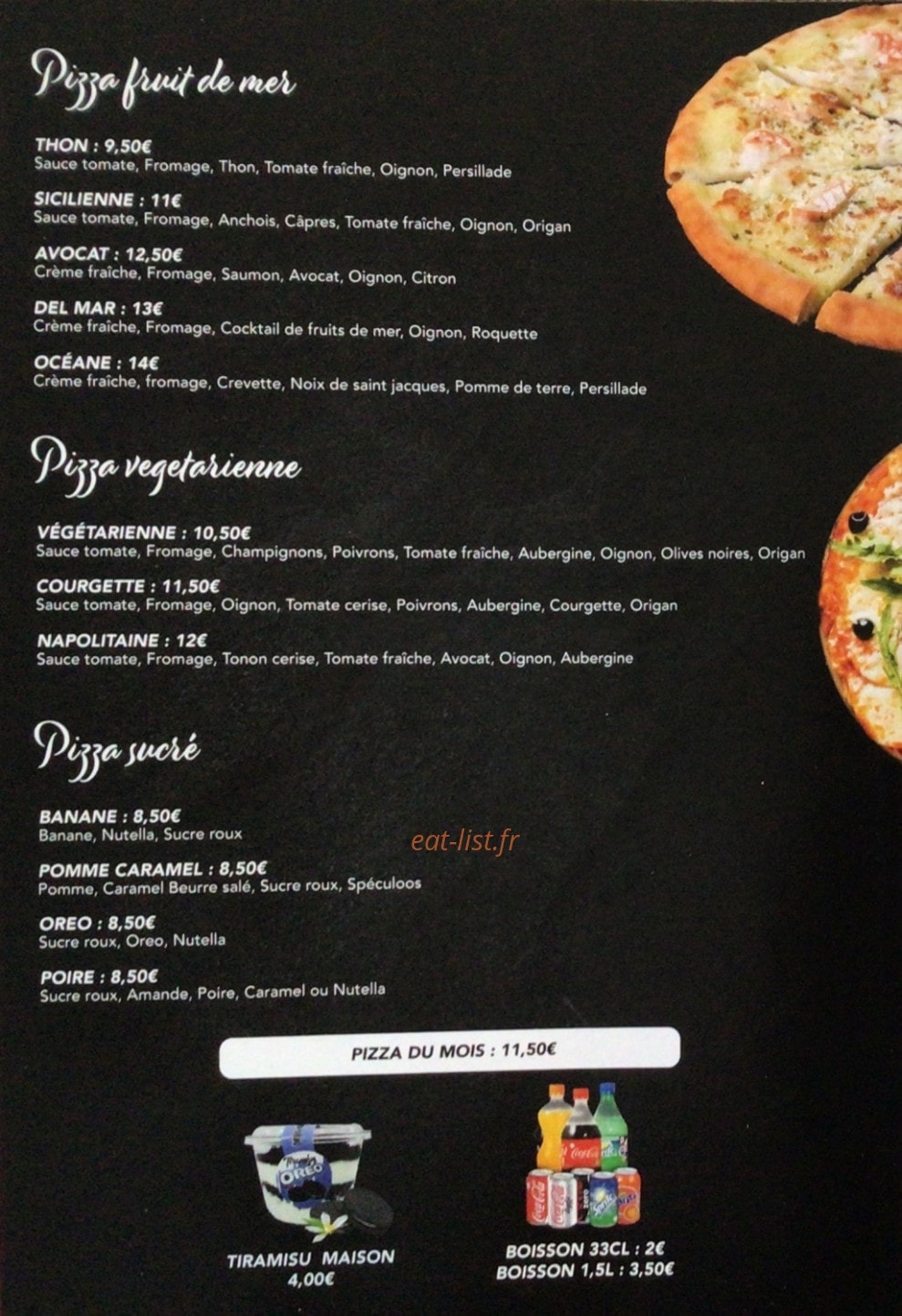 Pizzeria Ajdir — carte page 4