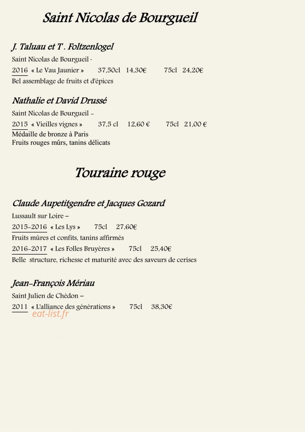 L'etape Gourmande — carte page 7