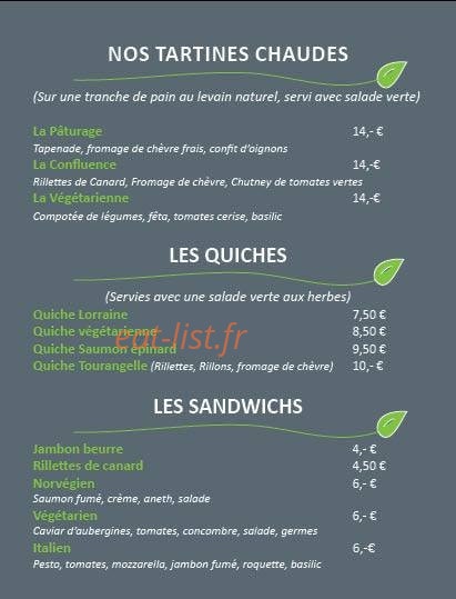 La Doulce Terrasse — carte page 2