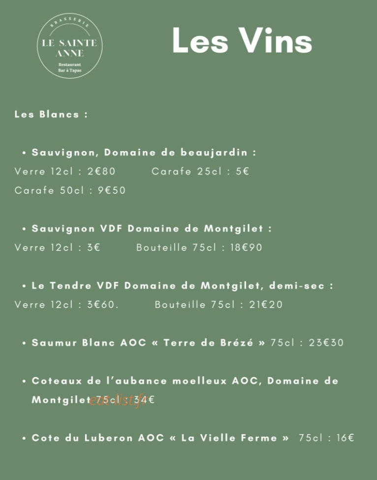 Le Sainte Anne — carte page 7
