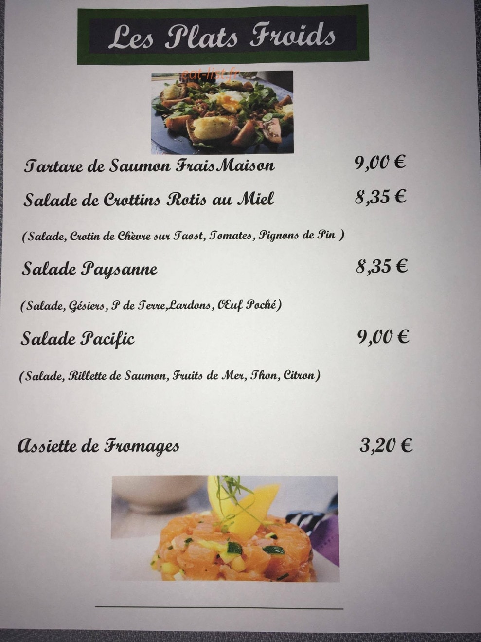Les platanes — carte page 2