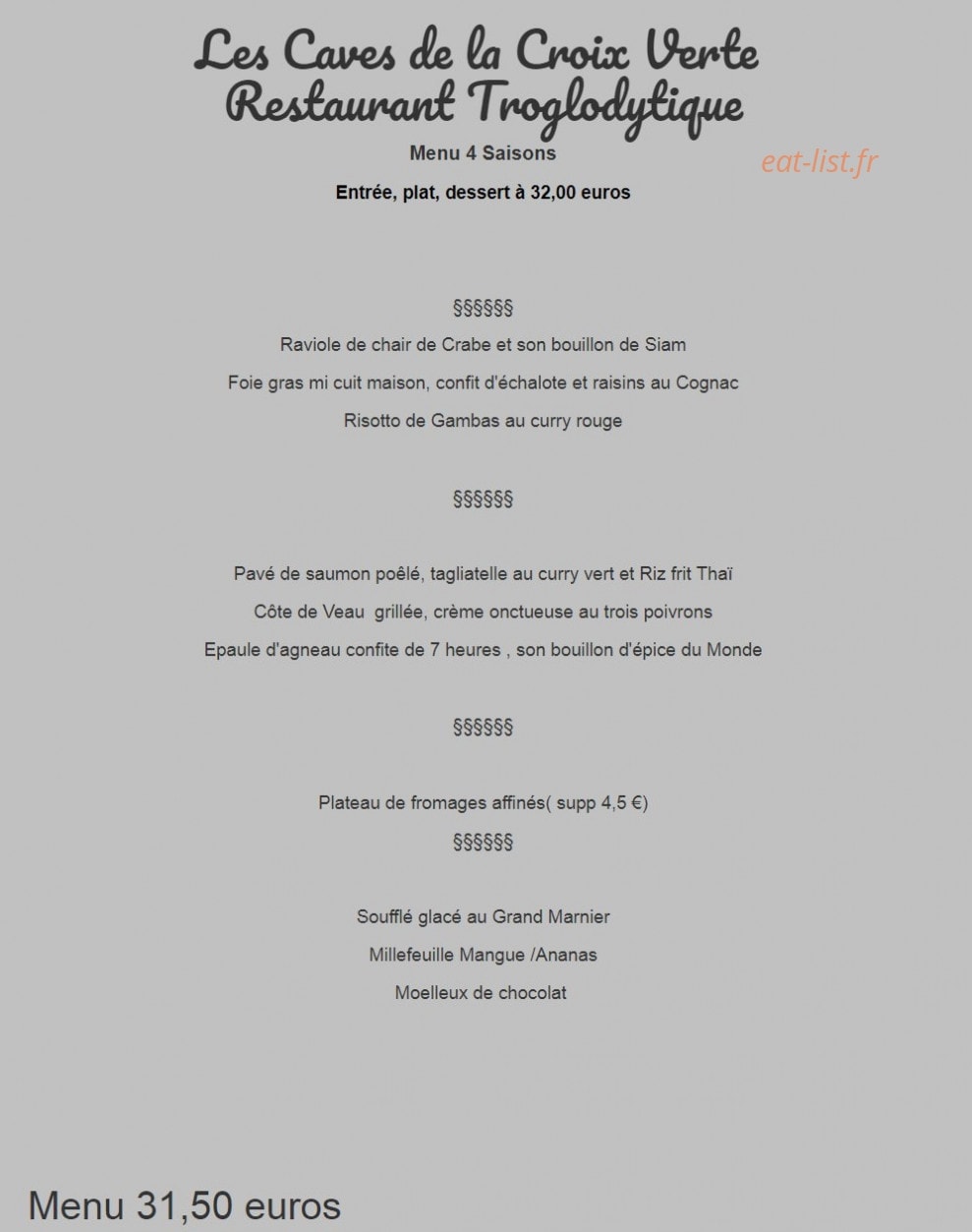 Les Caves de la Croix Verte — carte page 2
