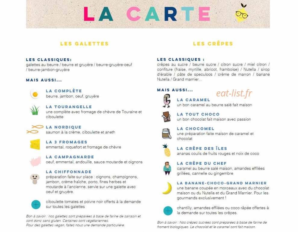 L'instant-crepes — carte page 1