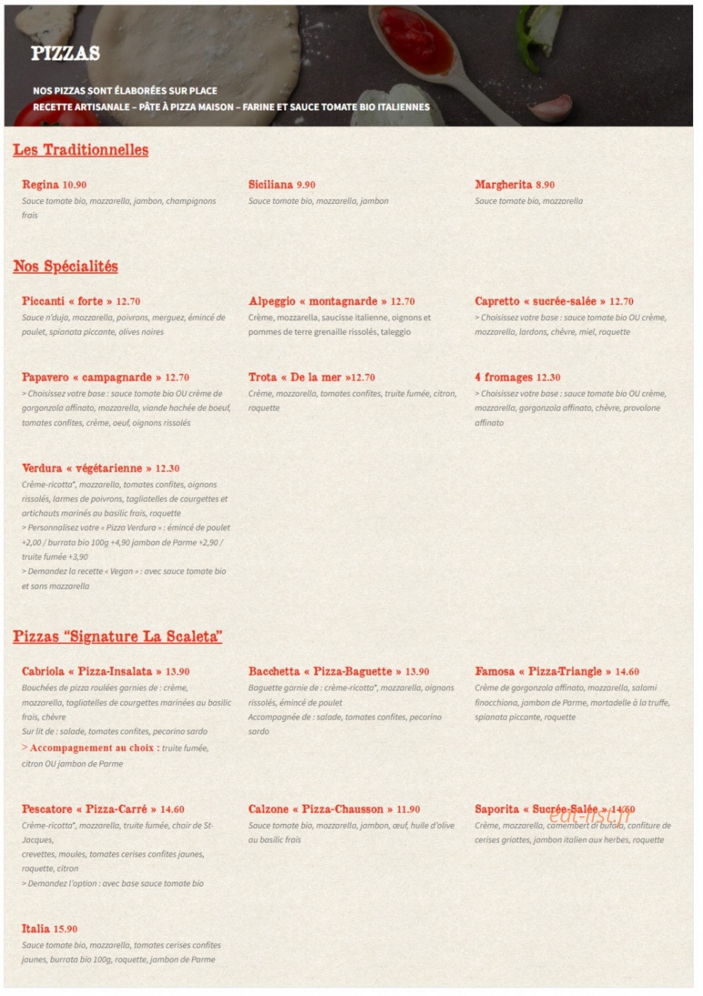 La Scaleta — carte page 15