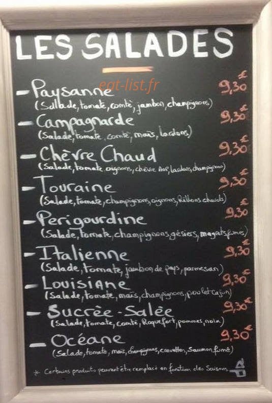 Le Bouchon — carte page 1
