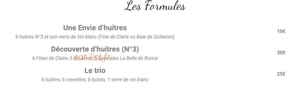 Carte et menu de Maison Suné à Saint Cyr sur Loire — Les formules
