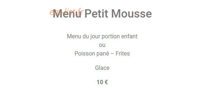 Carte et menu de Maison Suné à Saint Cyr sur Loire — Les menus petit mousse