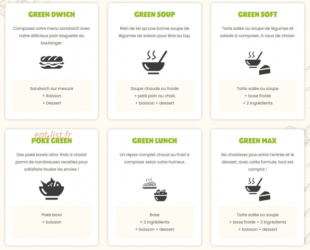 Green sur mesure — carte page 1