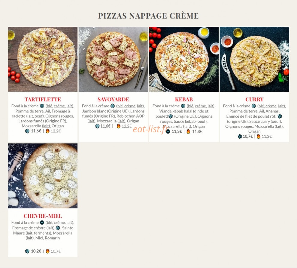 Padova Pizza — carte page 1