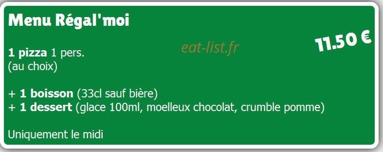 Régal Pizza — carte page 8