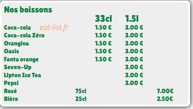 Régal Pizza — carte page 6