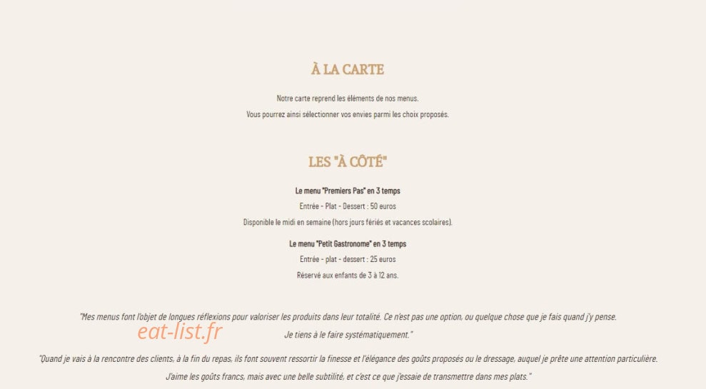 Arbore & Sens — carte page 2