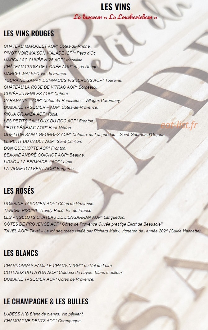 La Boucherie — carte page 10