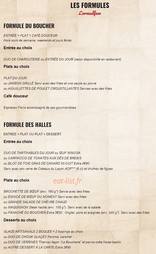 La Boucherie — carte page 11