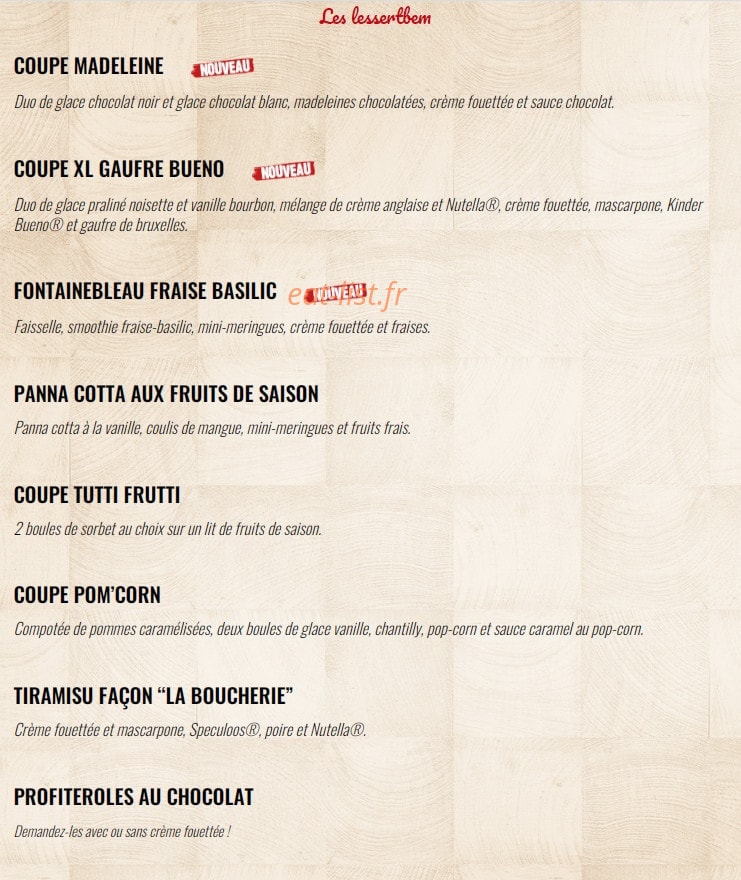 La Boucherie — carte page 8