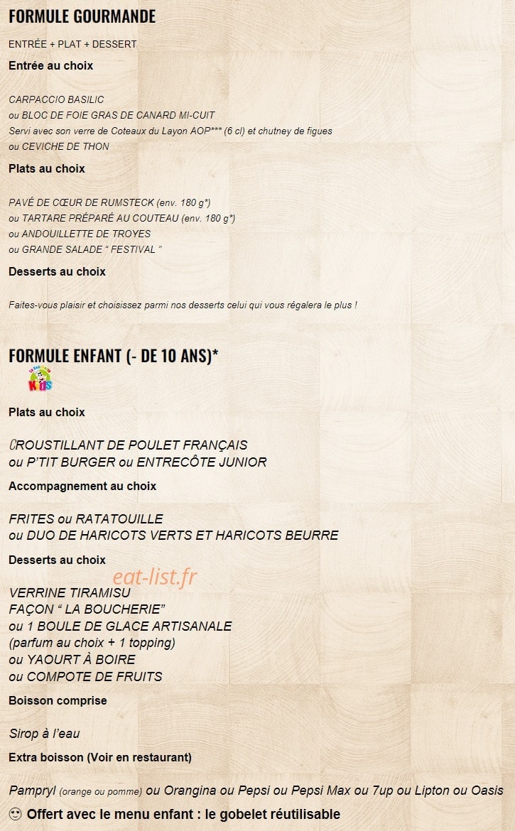 La Boucherie — carte page 12