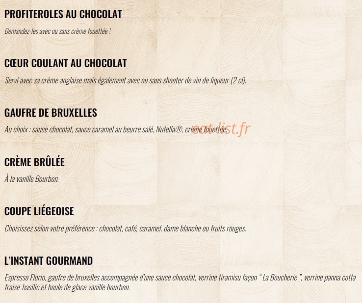 La Boucherie — carte page 9