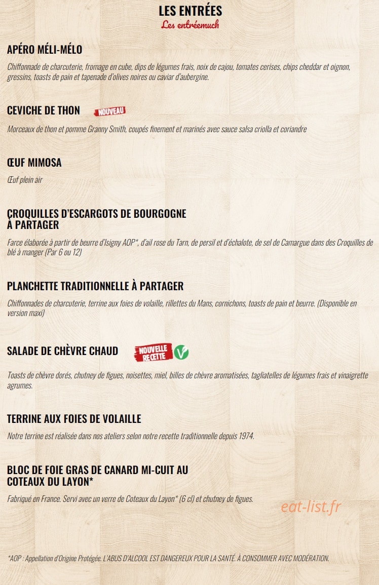 La Boucherie — carte page 1
