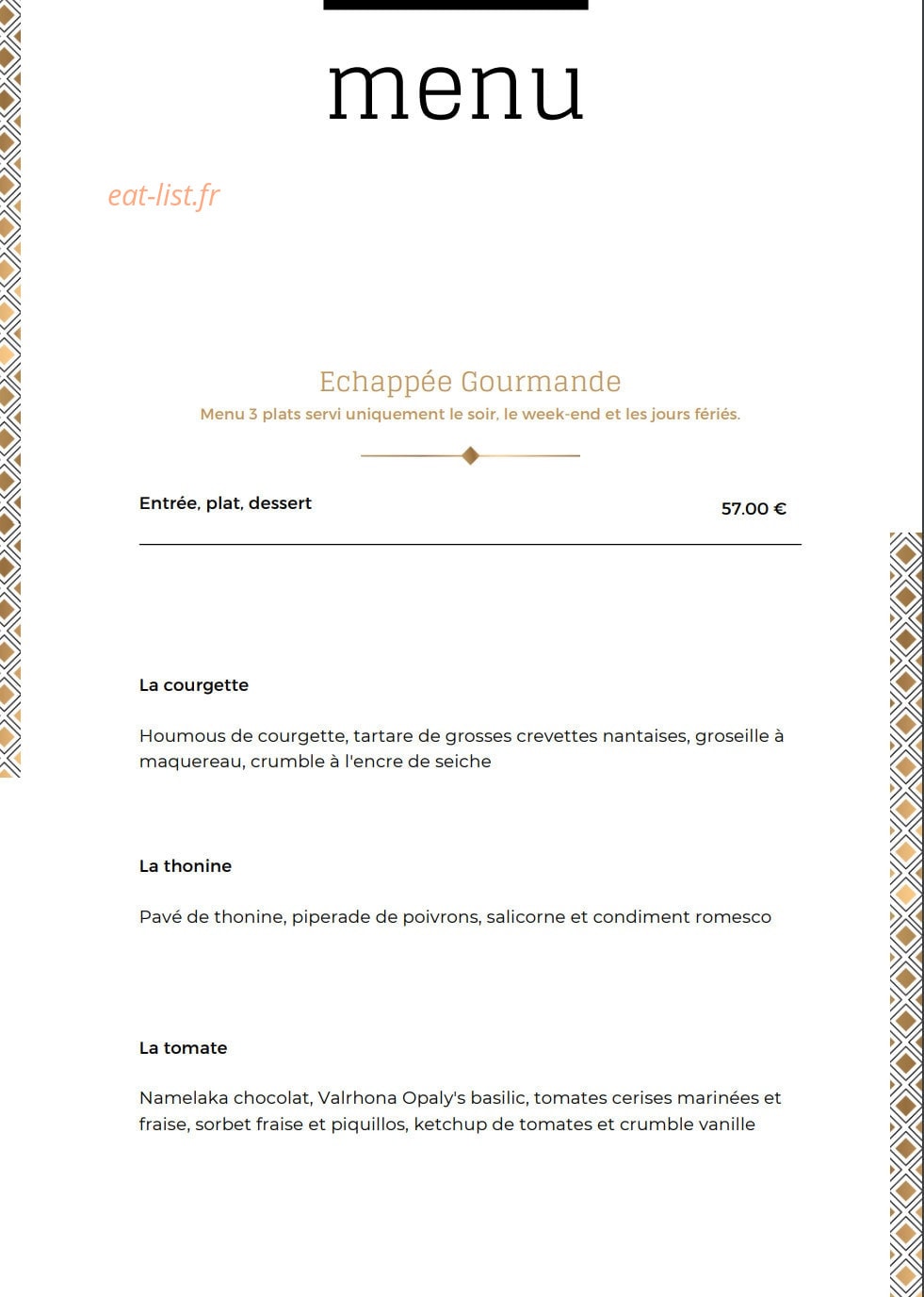La Cour des saveurs — carte page 4