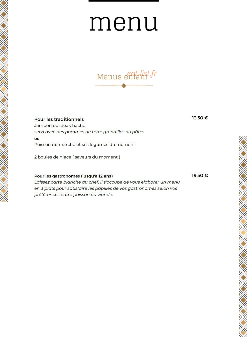 La Cour des saveurs — carte page 3