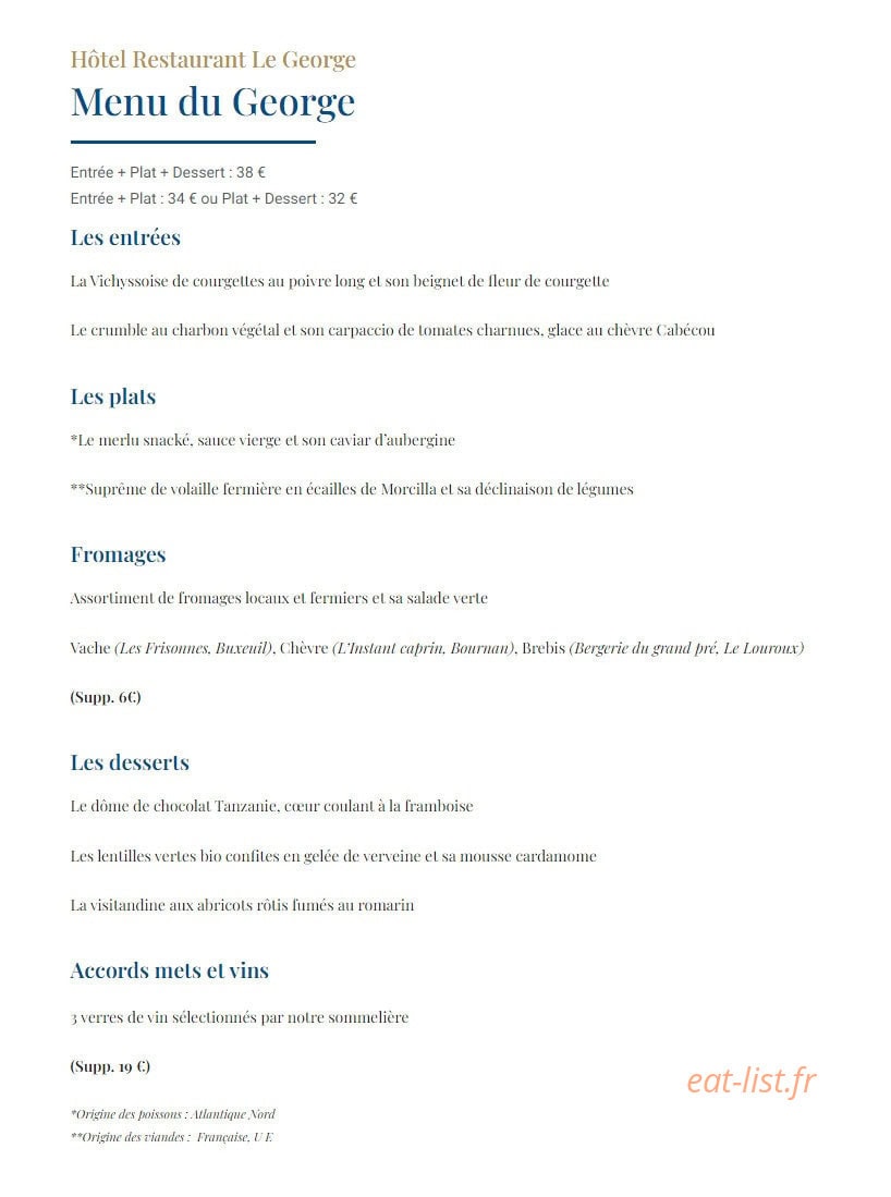 Le George — carte page 1