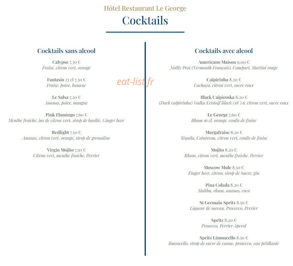 Le George — carte page 7