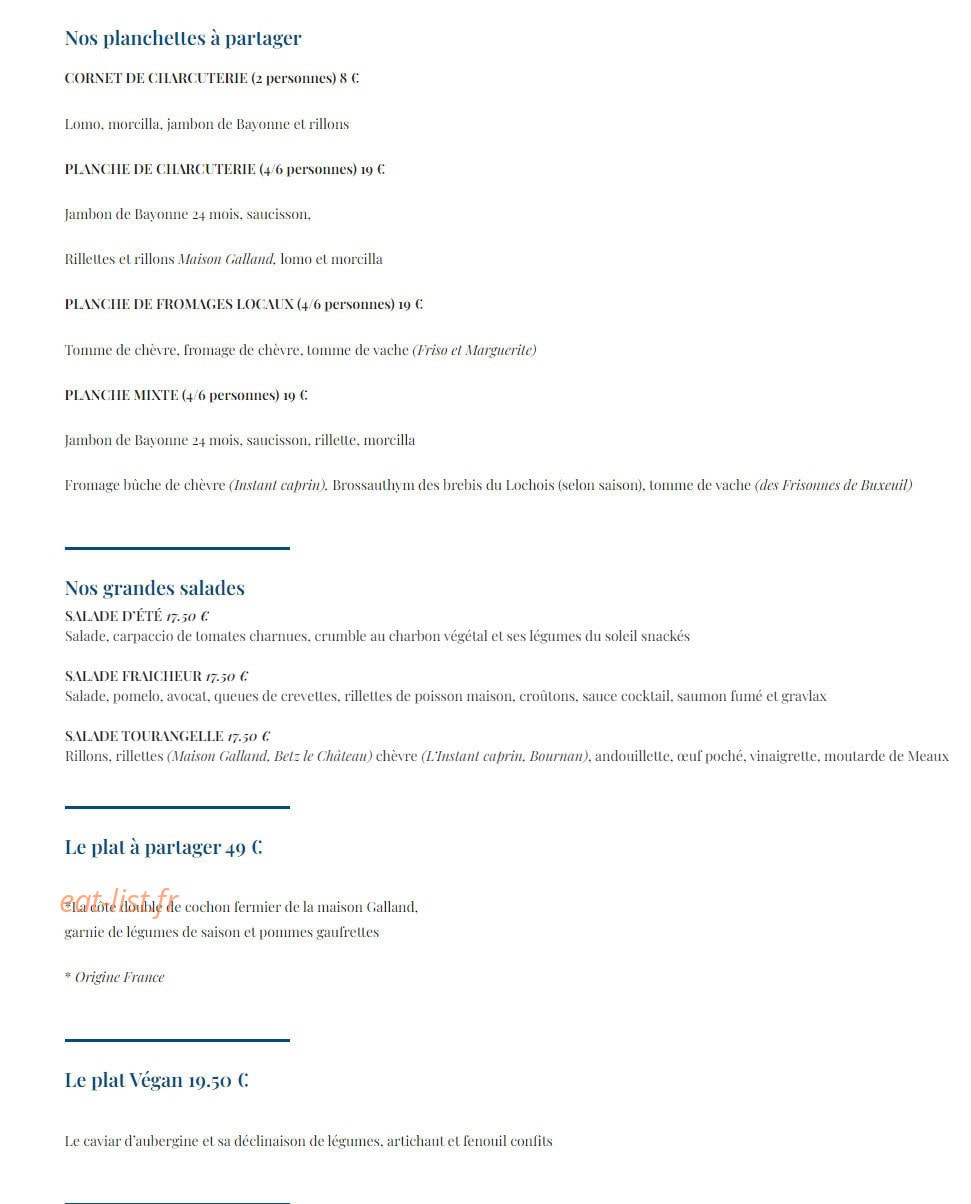 Le George — carte page 3