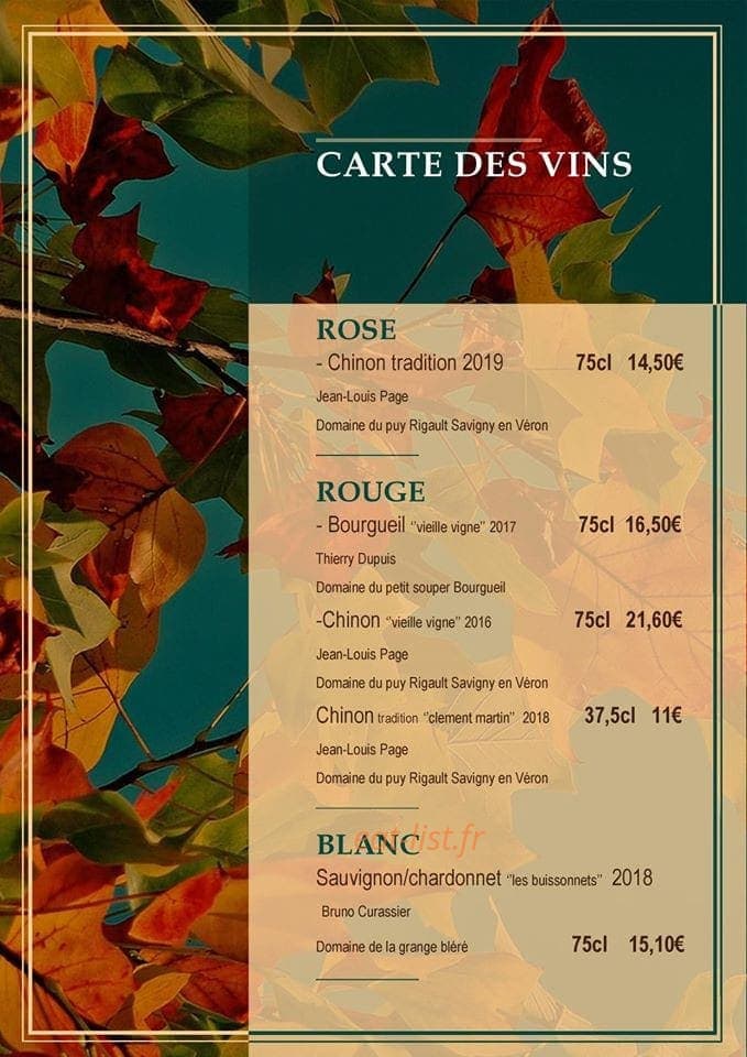 Les cacines dans l'assiette — carte page 2