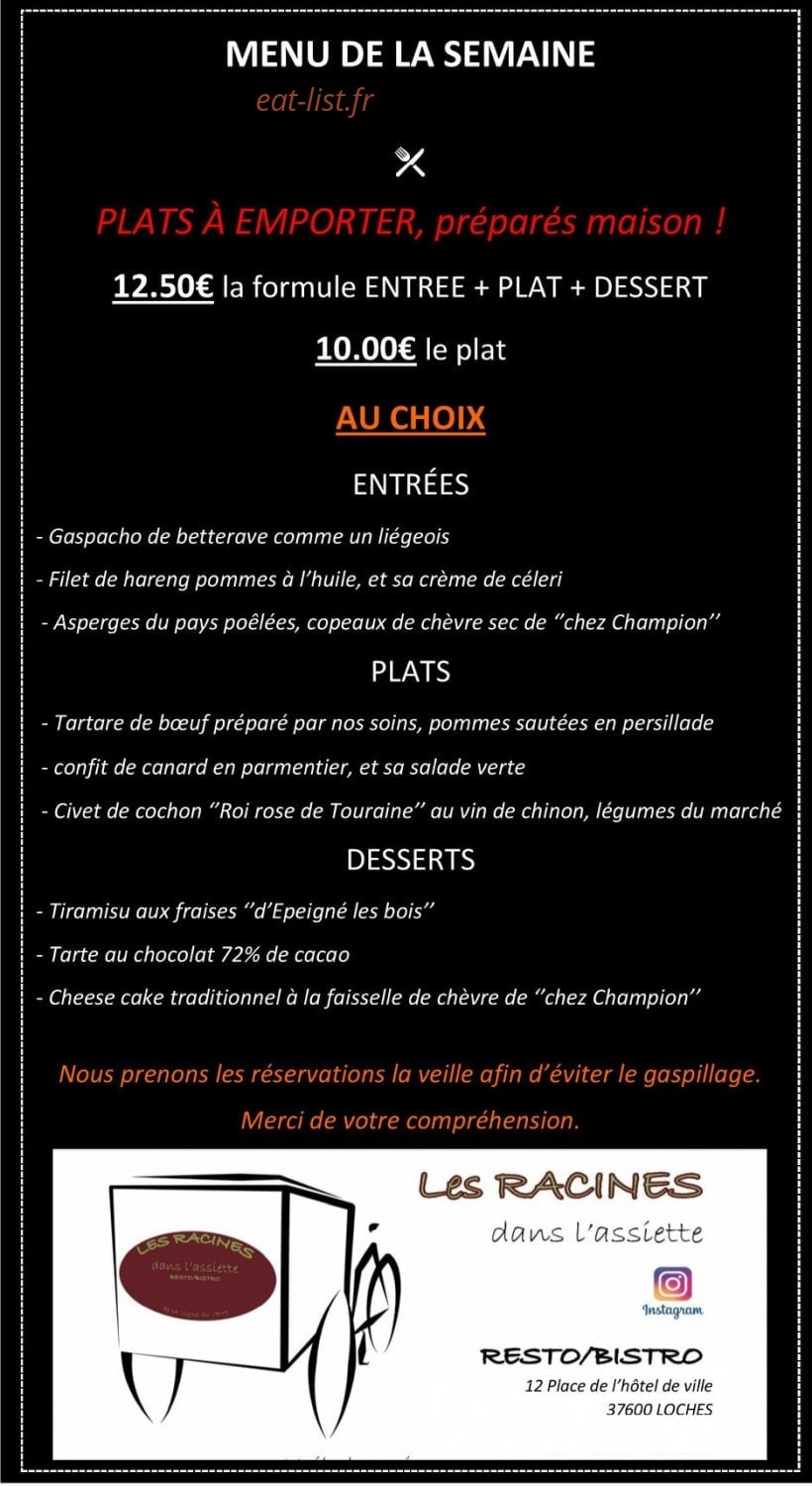 Les cacines dans l'assiette — carte page 1