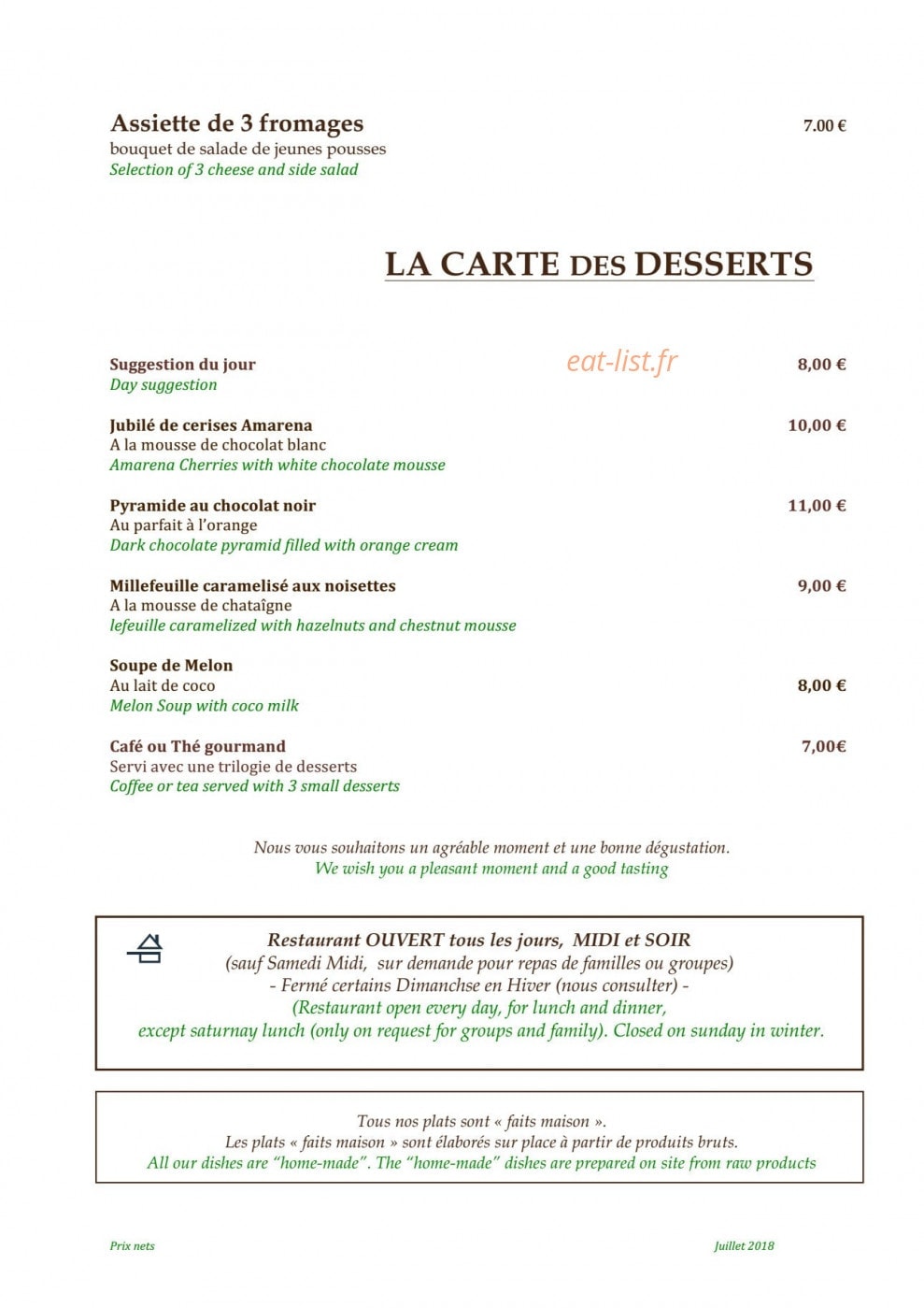 Les Terrasses — carte page 2