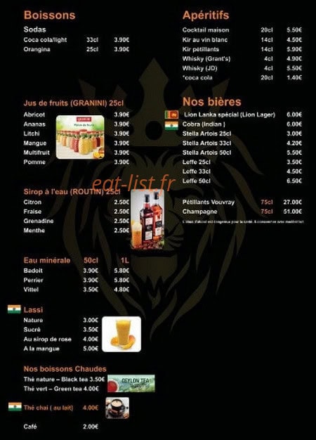 Lion Lanka — carte page 4