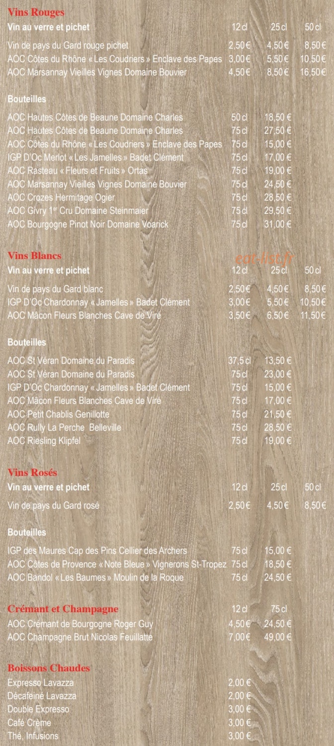 Chalet du Steak — carte page 3