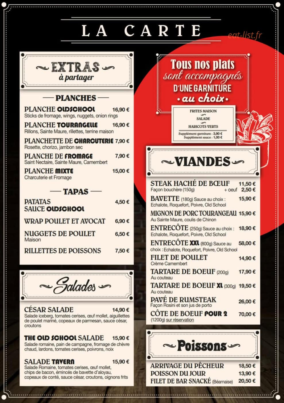 The Old School Tavern — carte page 3