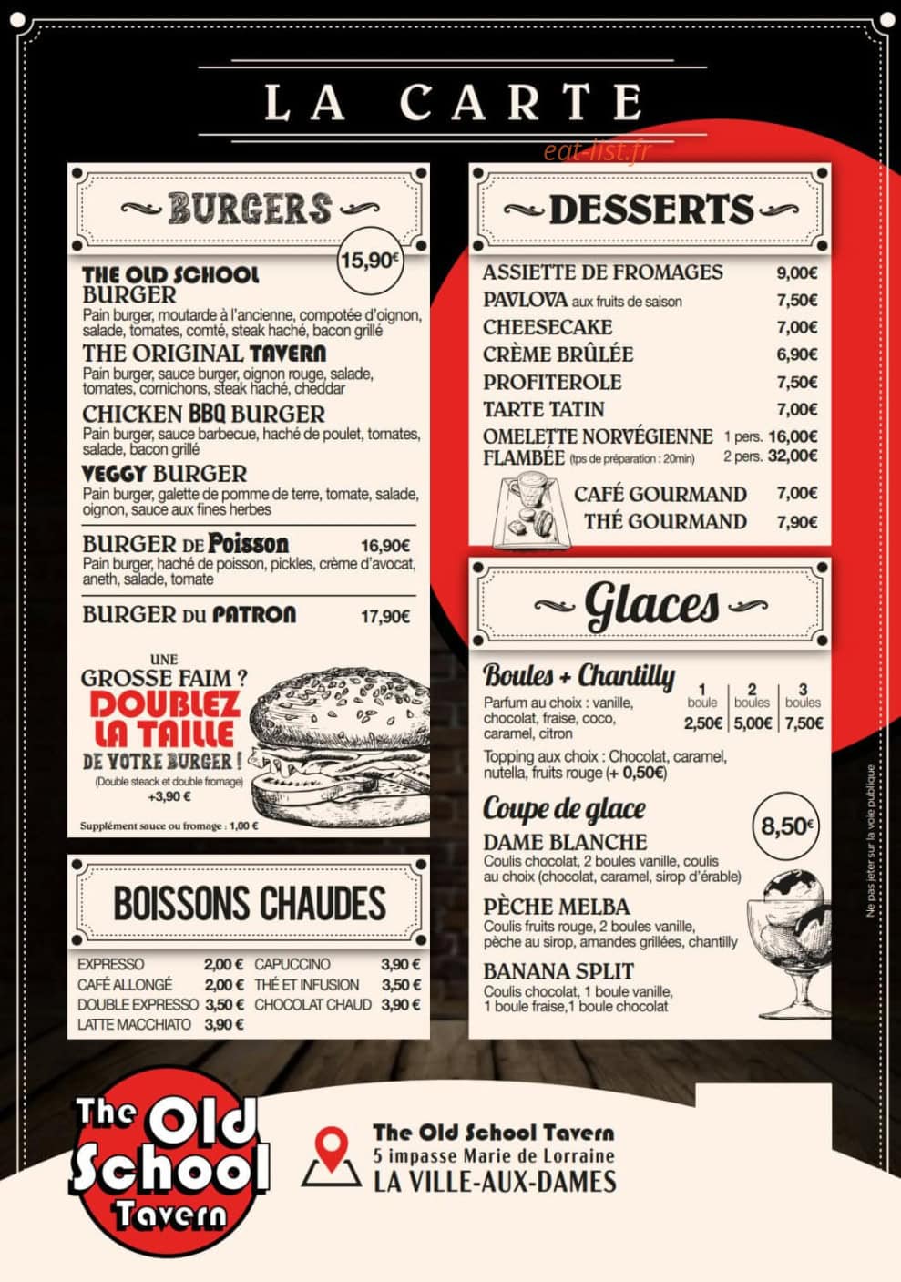The Old School Tavern — carte page 4