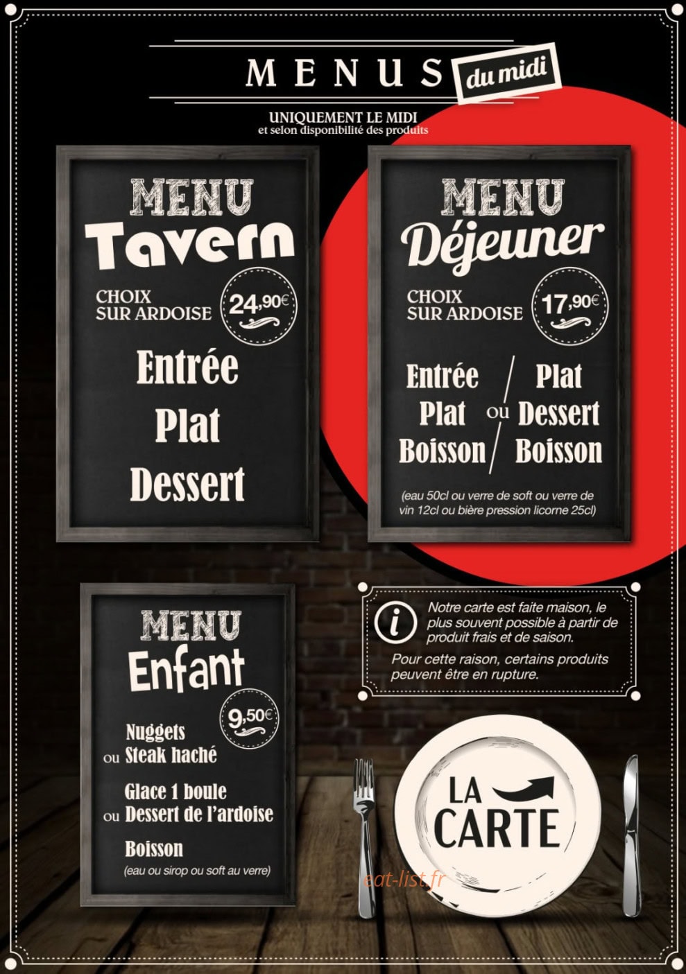 The Old School Tavern — carte page 2