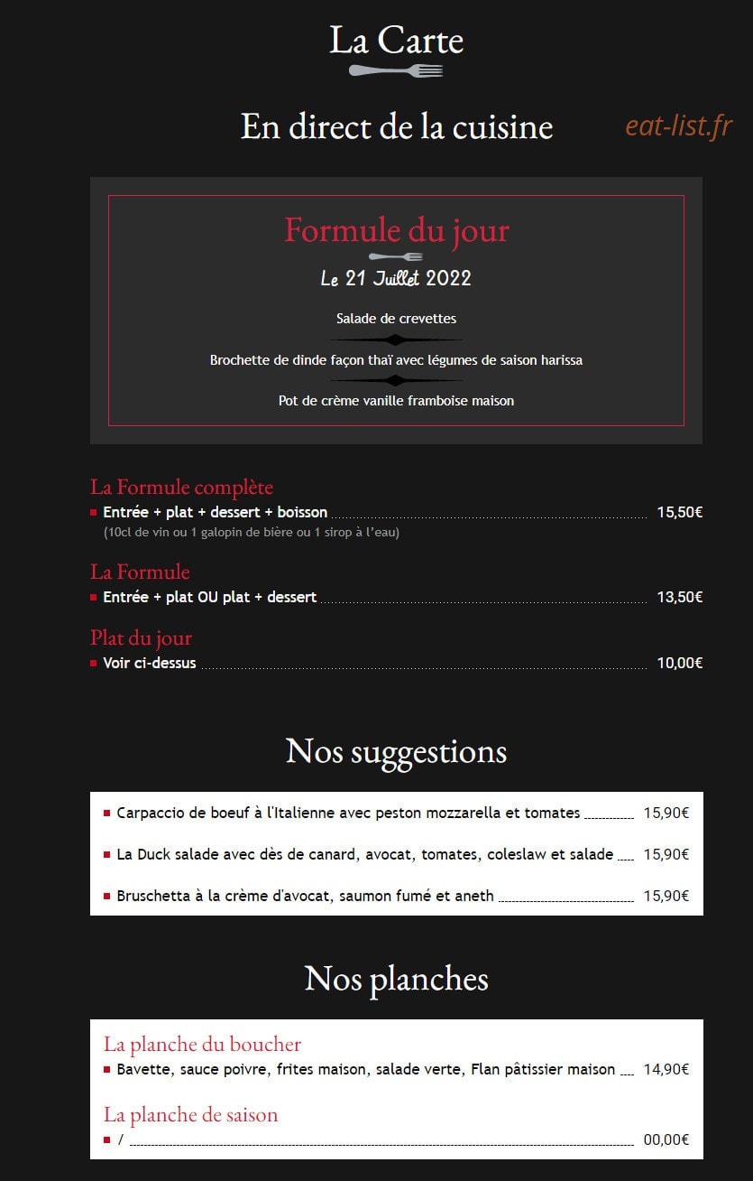 La Parenthèse — carte page 1