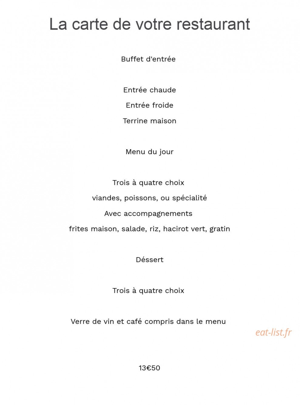Le grillon — carte page 1