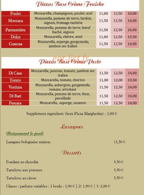 Pizza Vio — carte page 2