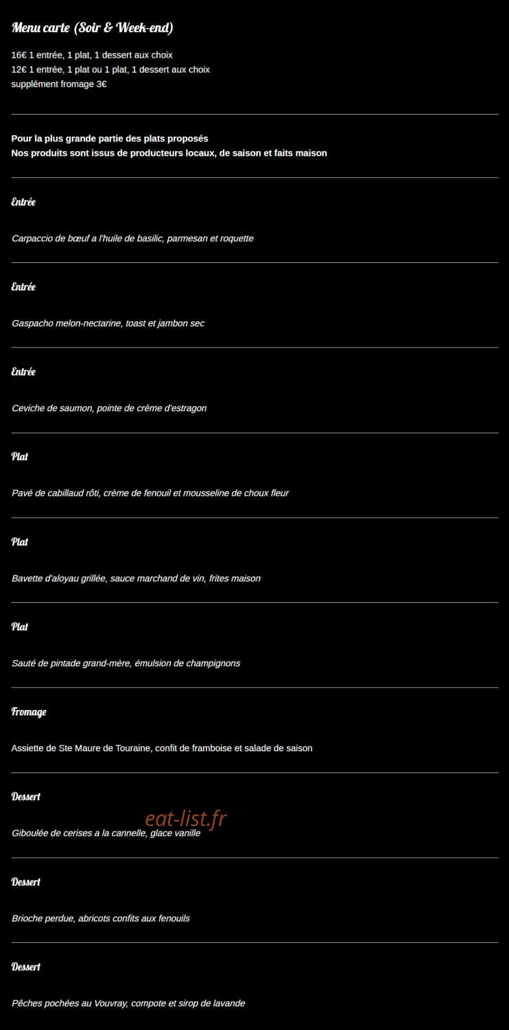 L'amuse saveurs — carte page 2