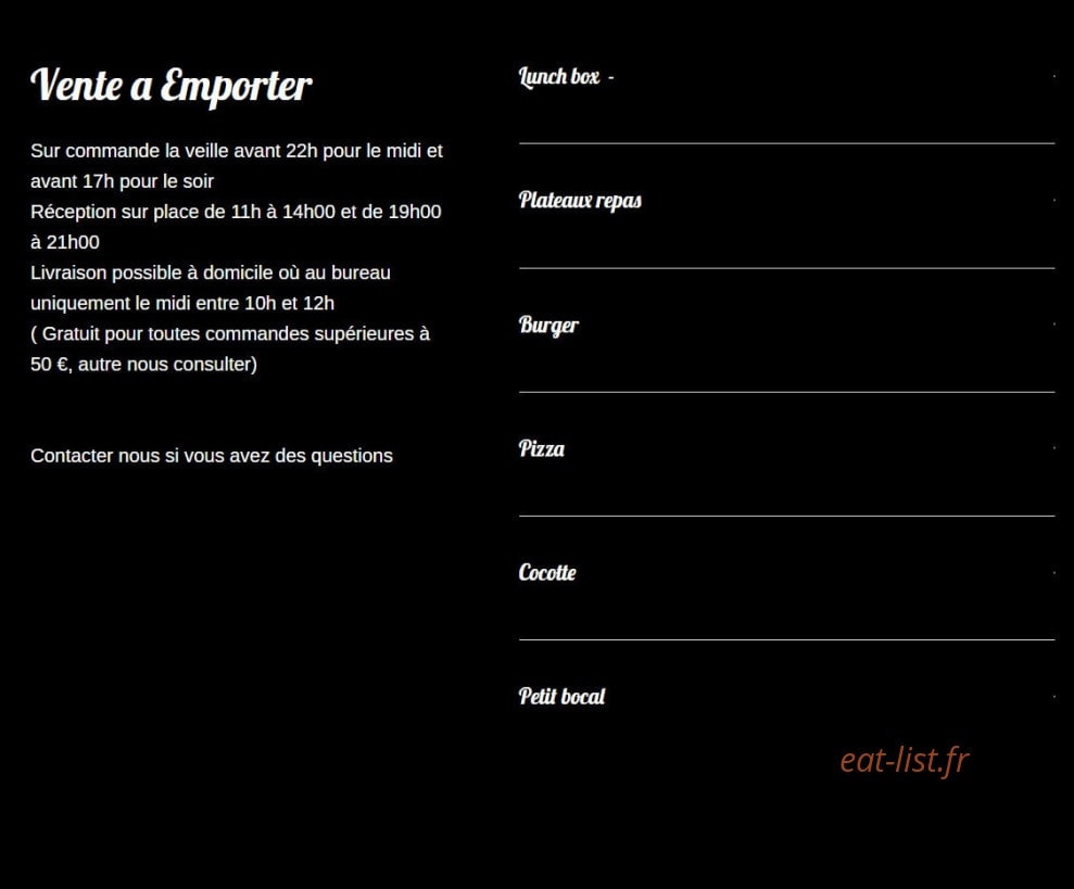 L'amuse saveurs — carte page 3