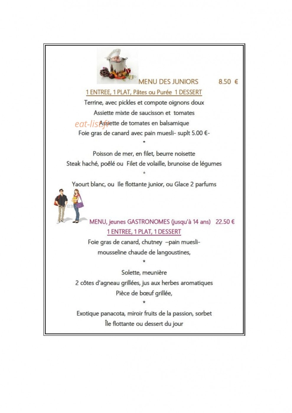 La Ciboulette — carte page 7