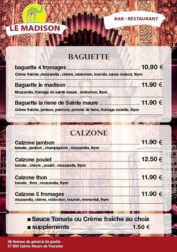 Le Madison — carte page 2