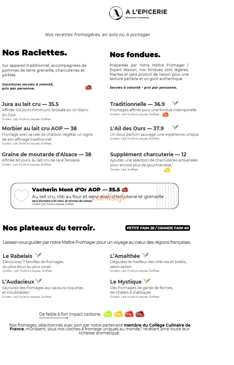 A l'Epicerie — carte page 5
