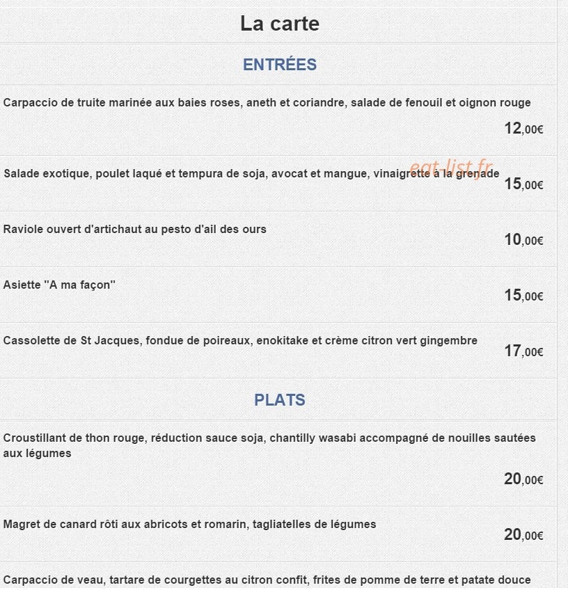 À ma façon — carte page 1