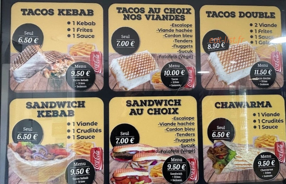 Anatolia Kebab — carte page 3