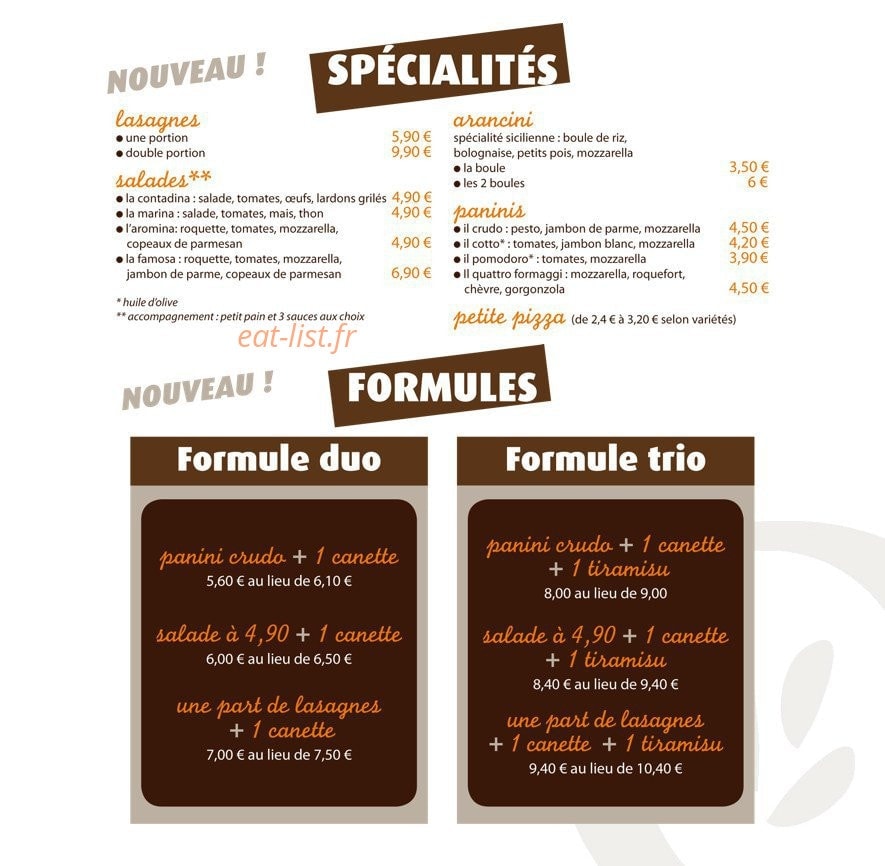 Aroma pizza — carte page 2